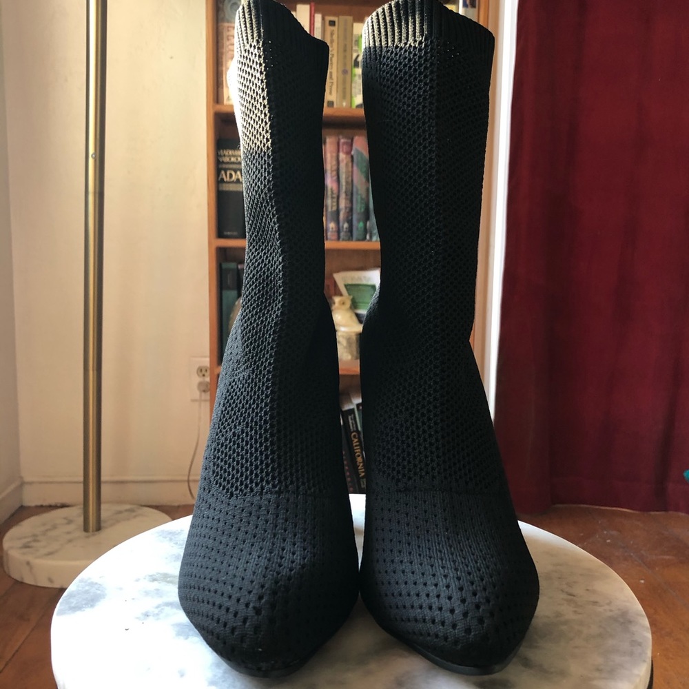 Krush Black Sock Boot sz 8.5